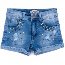 Шорти Breeze джинсові з намистинами (20139-116G-blue) Шорти Breeze джинсові з намистинами (20139-116G-blue)