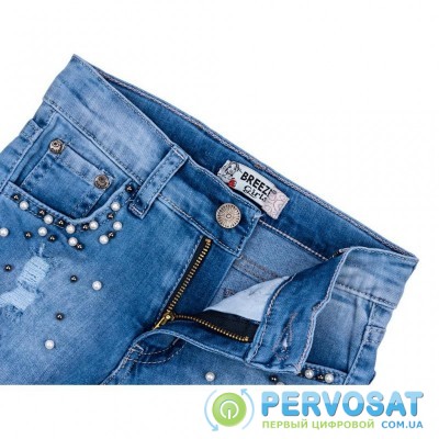 Шорты Breeze джинсовые с бусинами (20139-116G-blue)