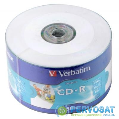 Диск CD Verbatim 700Mb 52x WrapTape Extra PRINTABLE (43794)