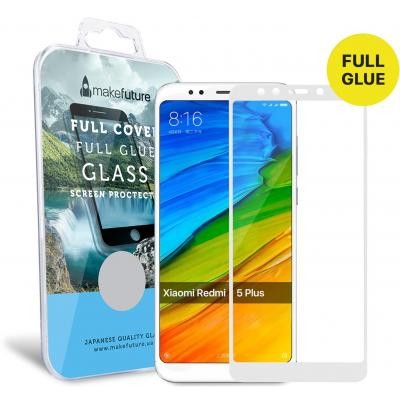 Стекло защитное MakeFuture для Xiaomi Redmi 5 Plus White Full Cover Full Glue (MGFCFG-XR5PW)