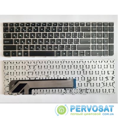 Клавиатура ноутбука HP ProBook 4530s, 4535s, 4730s черная серебр рамка (A46017)