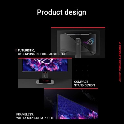 Монітор Asus 26.5" ROG Strix XG27ACDNG 2xHDMI, DP, USB-C, 3xUSB, OLED, 2560x1440, 360Hz, 0.03ms, DCI-P3 99%, AdaptiveSync, Pivot, HDR400