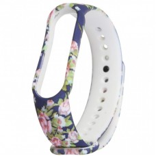 Ремінець до фітнес браслета Armorstandart для Xiaomi Mi Band 5 Blue With Flowers (ARM57015) Ремінець до фітнес браслета Armorstandart для Xiaomi Mi Band 5 Blue With Flowers (ARM57015)