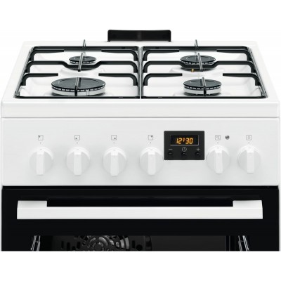 Плита Electrolux комбінована, 57л, 50x60см, дисплей, конвекція, білий