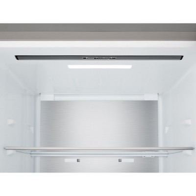 Холодильник LG з нижн. мороз., 203x60х68, холод.відд.-262л, мороз.відд.-113л, 2дв., E, NF, інв., диспл зовн., Fresh Сonverter, Metal Fresh, сріблястий