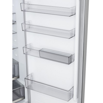 Холодильник LG з нижн. мороз., 203x60х68, холод.відд.-262л, мороз.відд.-113л, 2дв., E, NF, інв., диспл зовн., Fresh Сonverter, Metal Fresh, сріблястий