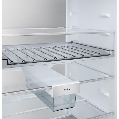 Холодильник LG з нижн. мороз., 203x60х68, холод.відд.-262л, мороз.відд.-113л, 2дв., E, NF, інв., диспл зовн., Fresh Сonverter, Metal Fresh, сріблястий