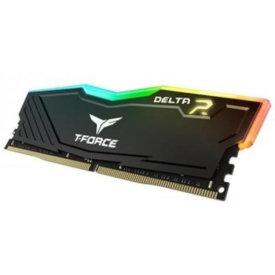 Модуль пам'яті для комп'ютера DDR4 8GB 2666 MHz T-Force Delta Black RGB Team (TF3D48G2666HC15B01)