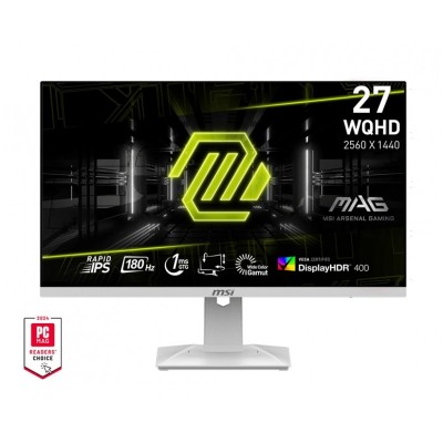 Монітор MSI 27&quot; MAG 274QRFW 2xHDMI, DP, Audio, IPS, 2560x1440, 180Hz, 1ms, sRGB 123%, FreeSync, Pivot, HDR400, білий