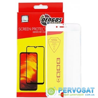 Стекло защитное DENGOS 5D iPhone 7/8 Plus white (TGFG-36)