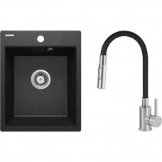 Набір для кухні Deante Corio, гранітна мийка ZRC_2103 + зміш. BOC_B740, графіт Набір для кухні Deante Corio, гранітна мийка ZRC_2103 + зміш. BOC_B740, графіт