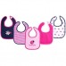 Слюнявчик Luvable Friends 5 шт для девочек с божьей коровкой, розовый (2189)