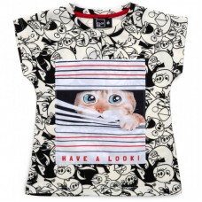 Футболка дитяча Cloise з котиком (CLO134005-116G-cream) Футболка дитяча Cloise з котиком (CLO134005-116G-cream)