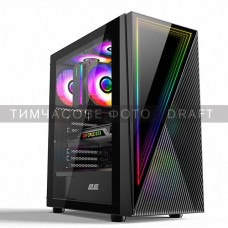 Корпус 2E GAMING Infinity G205A без БЖ 2xUSB3.0, 1xUSBType-C, 1x120мм ARGB, 2x120мм, VGA 345мм, LCS ready, TG Side Panel, ATX, чорний