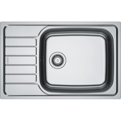 Мийка кухонна Franke Spark, нерж.сталь, прямокутник, з крилом, 780х500х160мм, чаша - 1, врізна, оборотна, SKL 611-78 XL, нерж декор