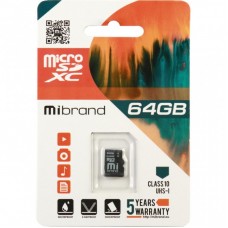 Карта пам'яті Mibrand 64GB microSDXC class 10 UHS-I (MICDXU1/64GB) Карта пам'яті Mibrand 64GB microSDXC class 10 UHS-I (MICDXU1/64GB)