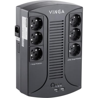 Источник бесперебойного питания Vinga 600VA-PU, 2USB*5V /1A (VPP-600U)