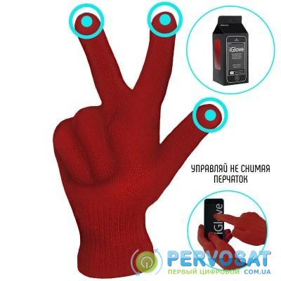 Перчатки для сенсорных экранов iGlove Red (4822356754397)