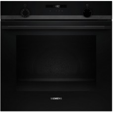 Духова шафа Siemens електрична, 76л, A, дисплей, конвекція, телескопічні направляючі, чорний
