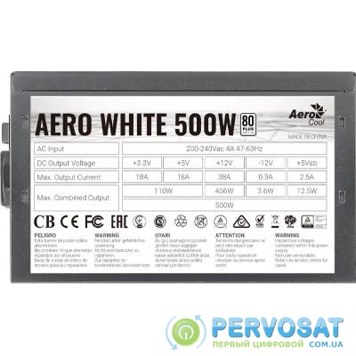 Блок питания AeroCool 500W AERO WHITE (AERO WHITE 500W)