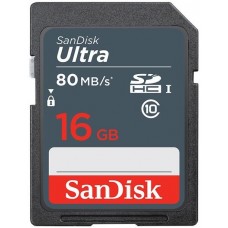 Карта пам'яті SanDisk 16GB SDHC C10 UHS-I R80MB/s Ultra Lite Карта пам'яті SanDisk 16GB SDHC C10 UHS-I R80MB/s Ultra Lite