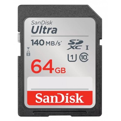 Карта пам'яті SanDisk SD 64GB C10 UHS-I R140MB/s Ultra