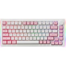 Клавіатура механічна Akko 5075B Plus Prunus Lannesiana 75Key, CS Silver, BT/WL/USB-A, Hot-swappable, EN/UKR, RGB, Білий
