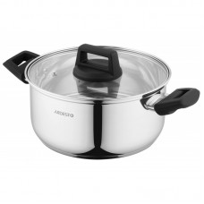 Каструля зі скляною кришкою Ardesto Gemini Piemonte, 3.8л, нержавіюча сталь, бакеліт Каструля зі скляною кришкою Ardesto Gemini Piemonte, 3.8л, нержавіюча сталь, бакеліт
