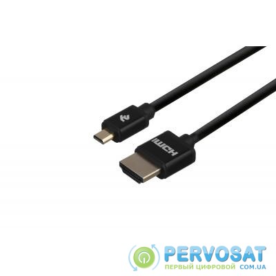 Кабель мультимедийный HDMI to micro HDMI 2.0m 2E (2EW-1121-2m)