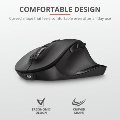 Мишка Trust Fyda Rechargeable Comfort Black (23804)