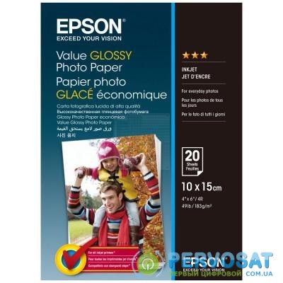 Бумага EPSON 10х15 Value Glossy Photo (C13S400037)