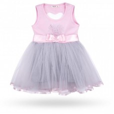 Плаття Breeze сарафан із фатіновою спідницею і серцем (10862-104G-pink) Плаття Breeze сарафан із фатіновою спідницею і серцем (10862-104G-pink)