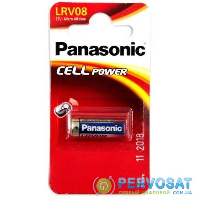 Батарейка Panasonic LRV08 * 1 (альтернативная маркировка A23, MN21) (LRV08L/1BE)