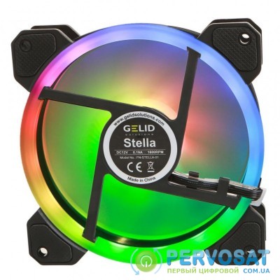Кулер для корпуса Gelid Solutions AMBER 5 ARGB Combo Bundle ( 5 вентиляторов ) (RF-RGB-MP-01)