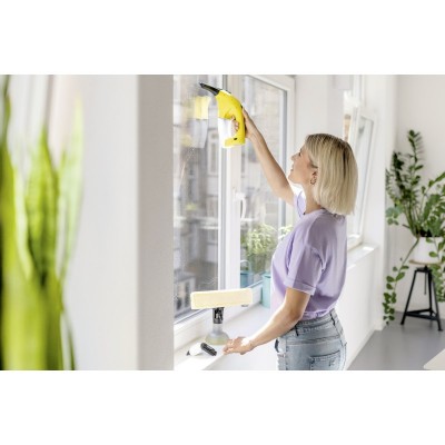 Пилосос Karcher віконний WV 1 Plus Frame Edition, вода -0.1л, автон. робота до 25хв, вага-0.5кг, жовтий