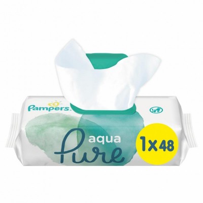 Влажные салфетки Pampers Aqua Pure 48 (8001090603326)