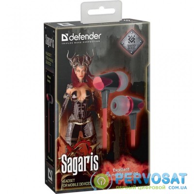 Наушники Defender Sagaris Black-Red (64455)