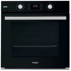 Духова шафа Whirlpool електрична, 71л, A+, дисплей, конвекція, телескопічні напрямні, пара, чорний