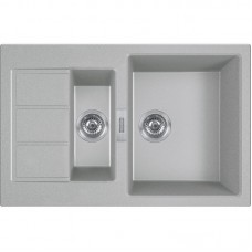 Кухонна мийка Franke Sirius 2.0 S2D 651-78/143.0632.391/дві чаші/тектонайт/780х500х200(150)/врізна/сірий