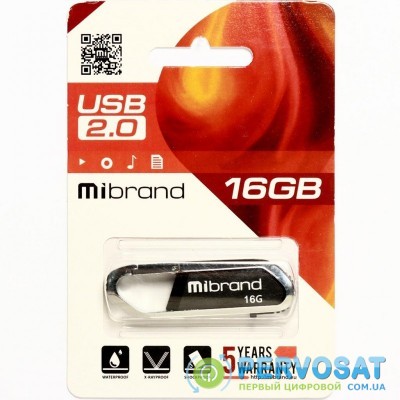 USB флеш накопитель Mibrand 16GB Aligator Black USB 2.0 (MI2.0/AL16U7B)