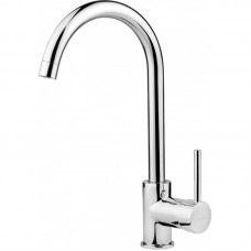 Змішувач для кухні Deante Aster, довж.виливу - 187мм, поворотний, 1важіль, хром