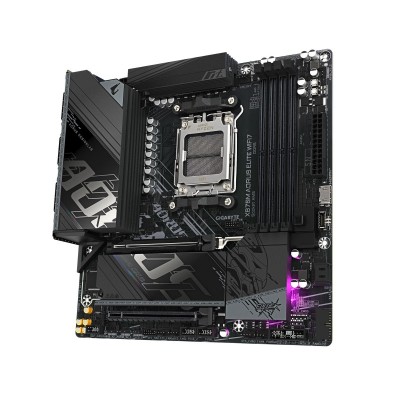 Материнська плата GIGABYTE X870M A ELITE WF7 sAM5 X870 4xDDR5 M.2 Wi-Fi BT HDMI DP mATX