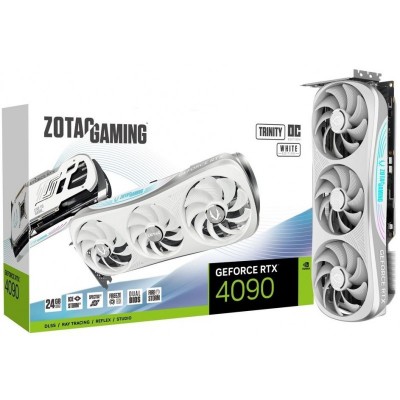 Відеокарта ZOTAC GeForce RTX 4090 24GB GDDR6X Trinity OC білий