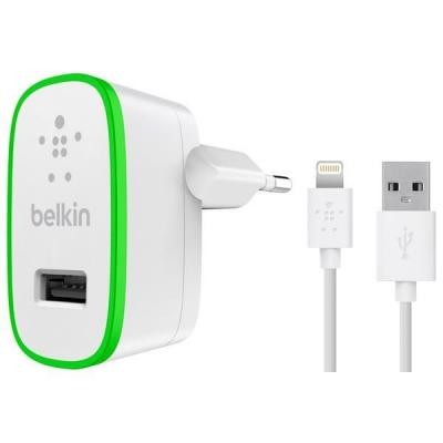 Зарядное устройство Belkin USB Home Charger (2.4Amp) w/cable Lightening to USB-A, 1.2m (F8J125vf04-WHT)