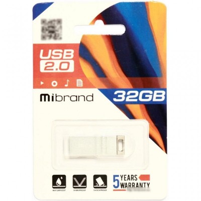 USB флеш накопитель Mibrand 32GB Сhameleon Silver USB 2.0 (MI2.0/CH32U6S)