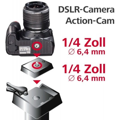 Штатив для фотокамер Hama Action 165 3D,47 -165 cm, чорний