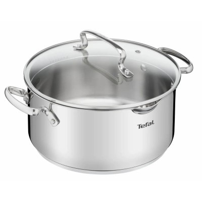 Каструля Tefal DUETTO+, 5л, з кришкою, нержавюча сталь, скло