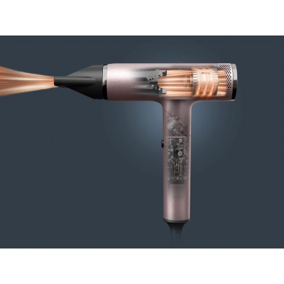 Фен Rowenta T-Shape Maestria Nano Foldable, 1700Вт, 3 режими, іоніз-я, хол. обдув, кейс, рожевий