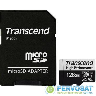 Карта памяти Transcend 128GB microSDXC class 10 UHS-I U3 A2 (TS128GUSD330S)
