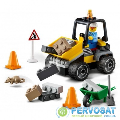 Конструктор LEGO City Great Vehicles Пикап для дорожных работ 58 деталей (60284)